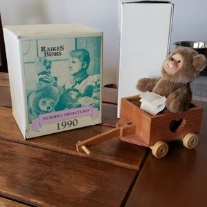 Robert Raikes Nursery Miniatures Bear with Wagon